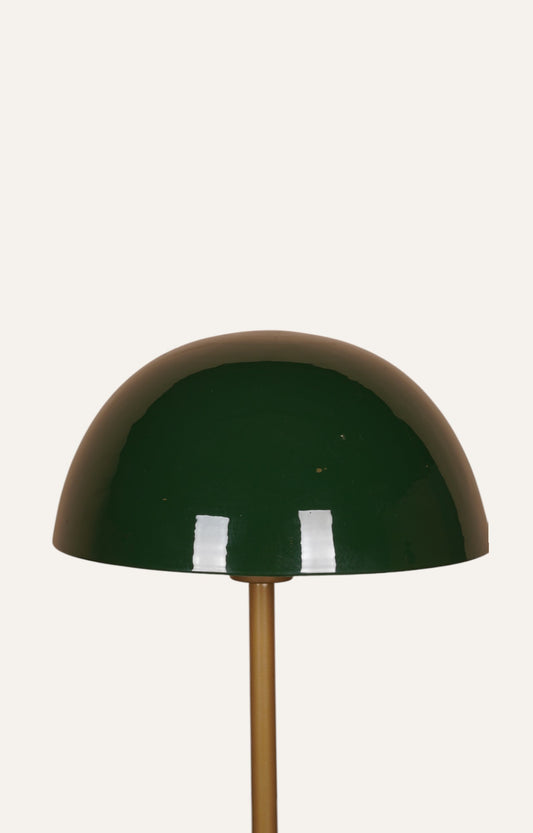 Contemporary Green Metal Dome Table Lamp