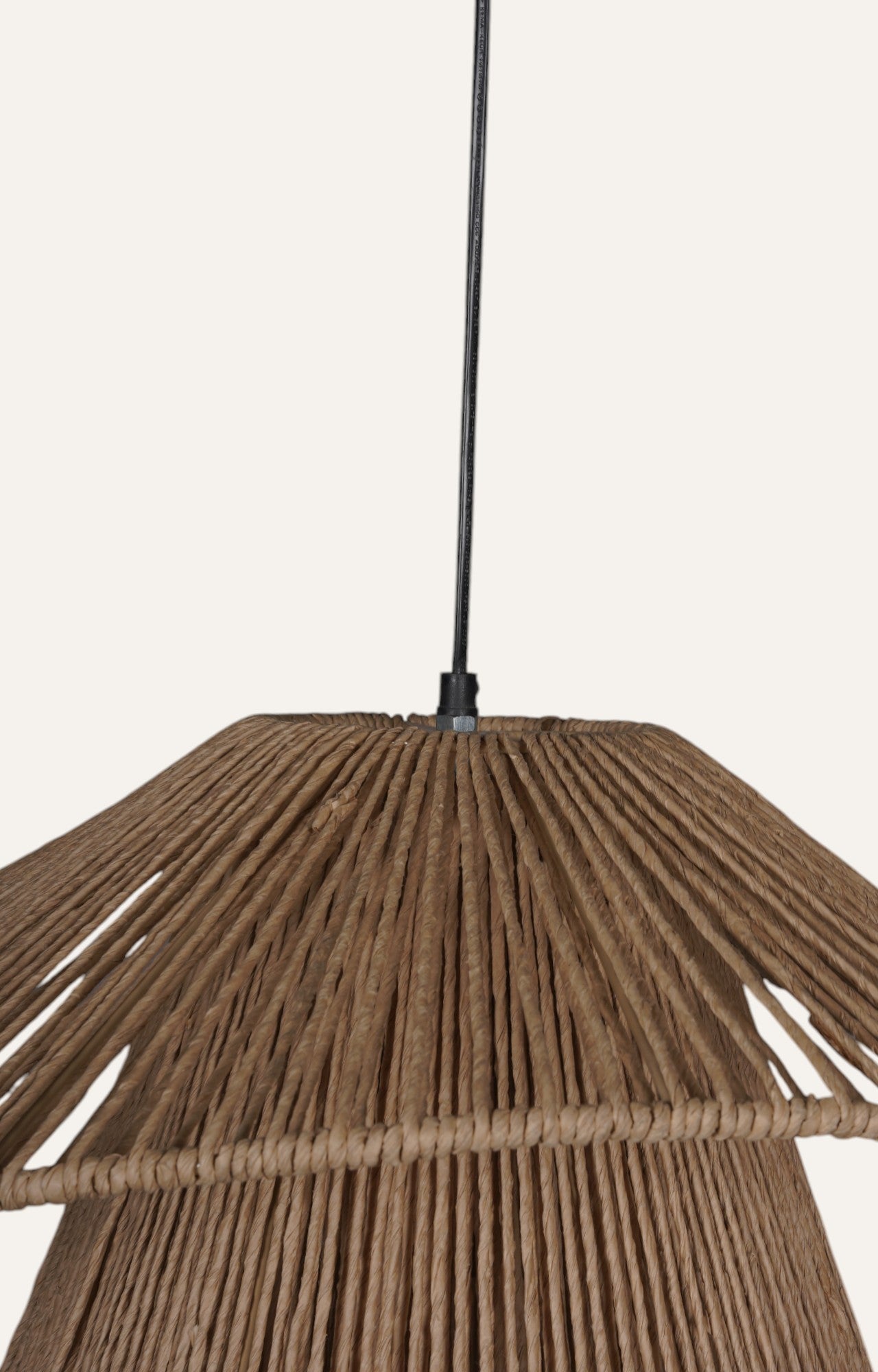 Cascading Tier Natural Raffia Rope Pendant Light