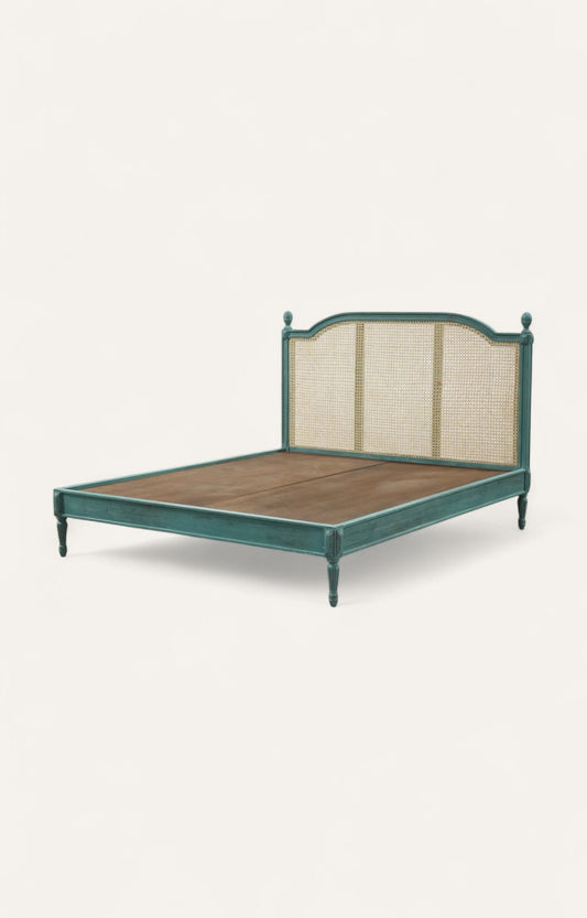 Gustavian Cane Bed Without Storage