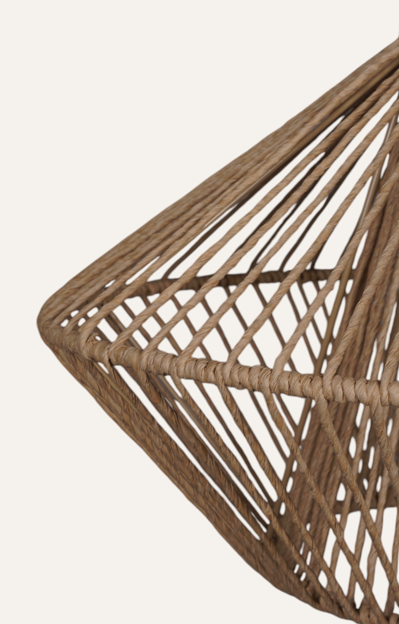 Open Weave Natural Raffia Pendant Light