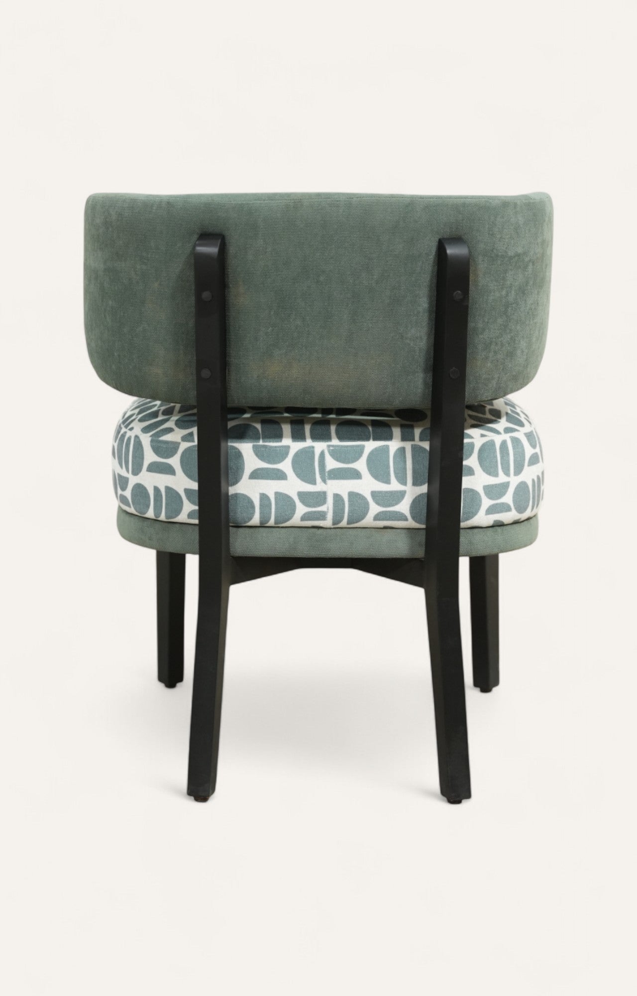 Contemporary Slipper Arm Chair with Bolster Cushion