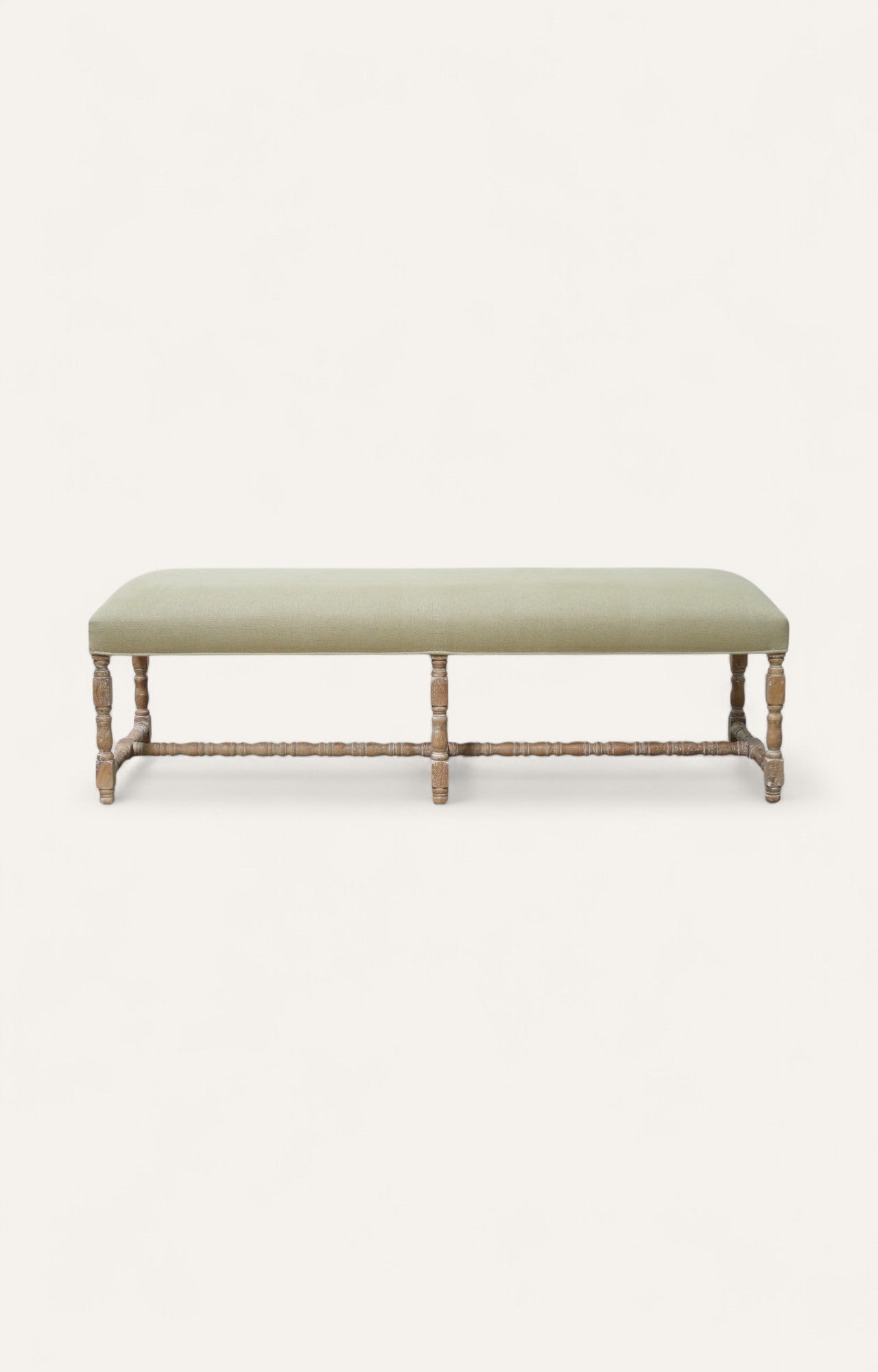 Baulstered Beige bench