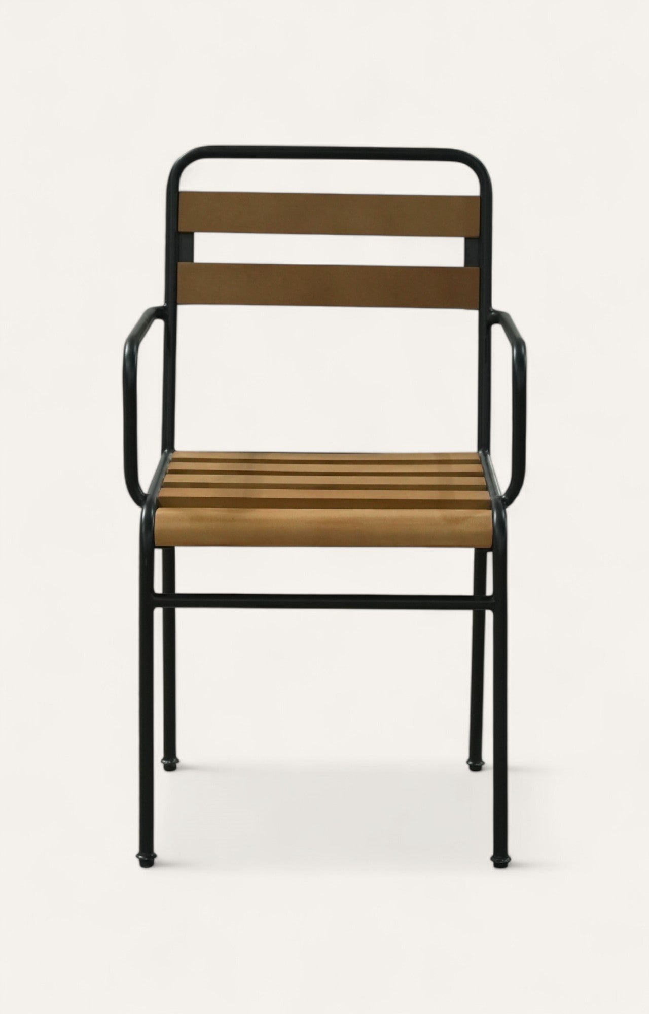 Black Metal Frame With Hammered arm Chair