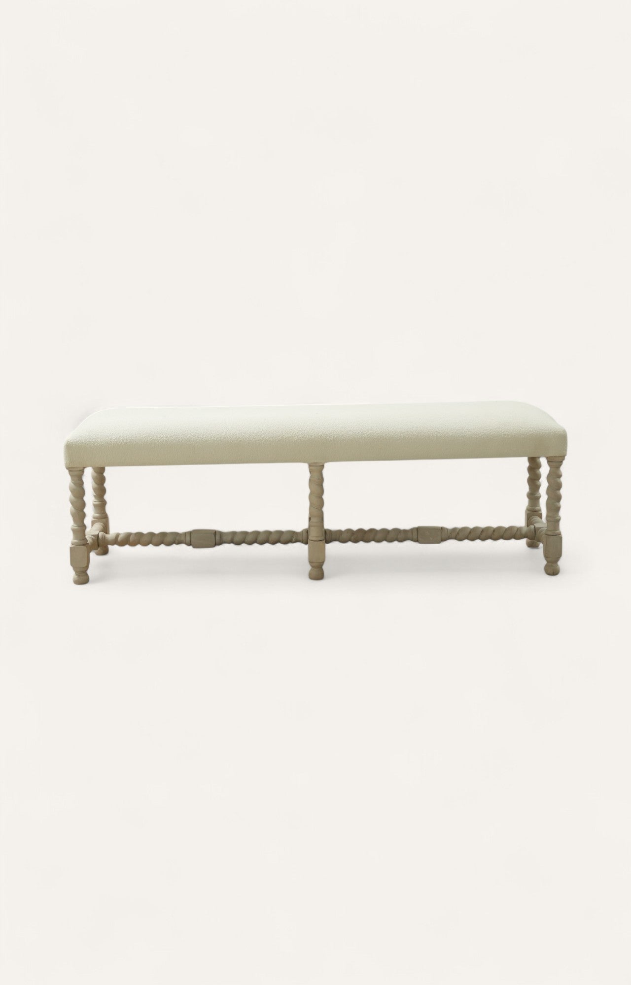 Spindle leg Baulstered Bench