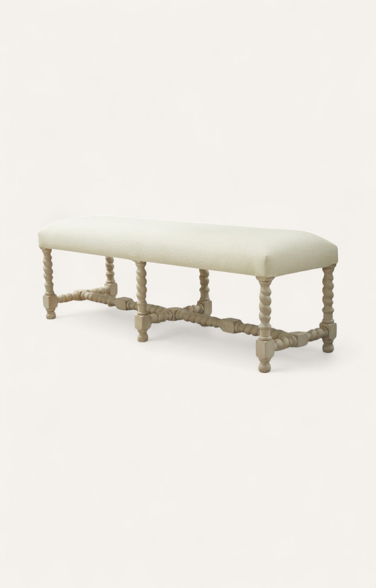 Spindle leg Baulstered Bench