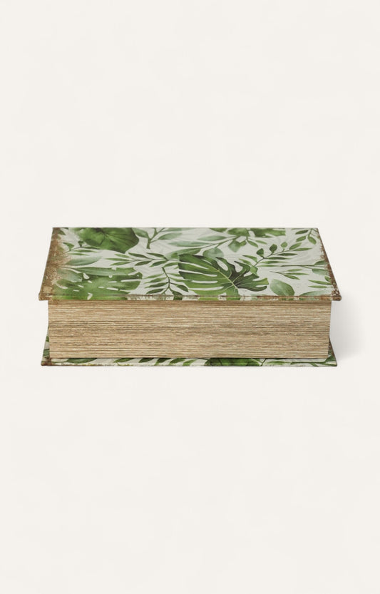 Tropical Palm Leaf Book box Set Of - 2