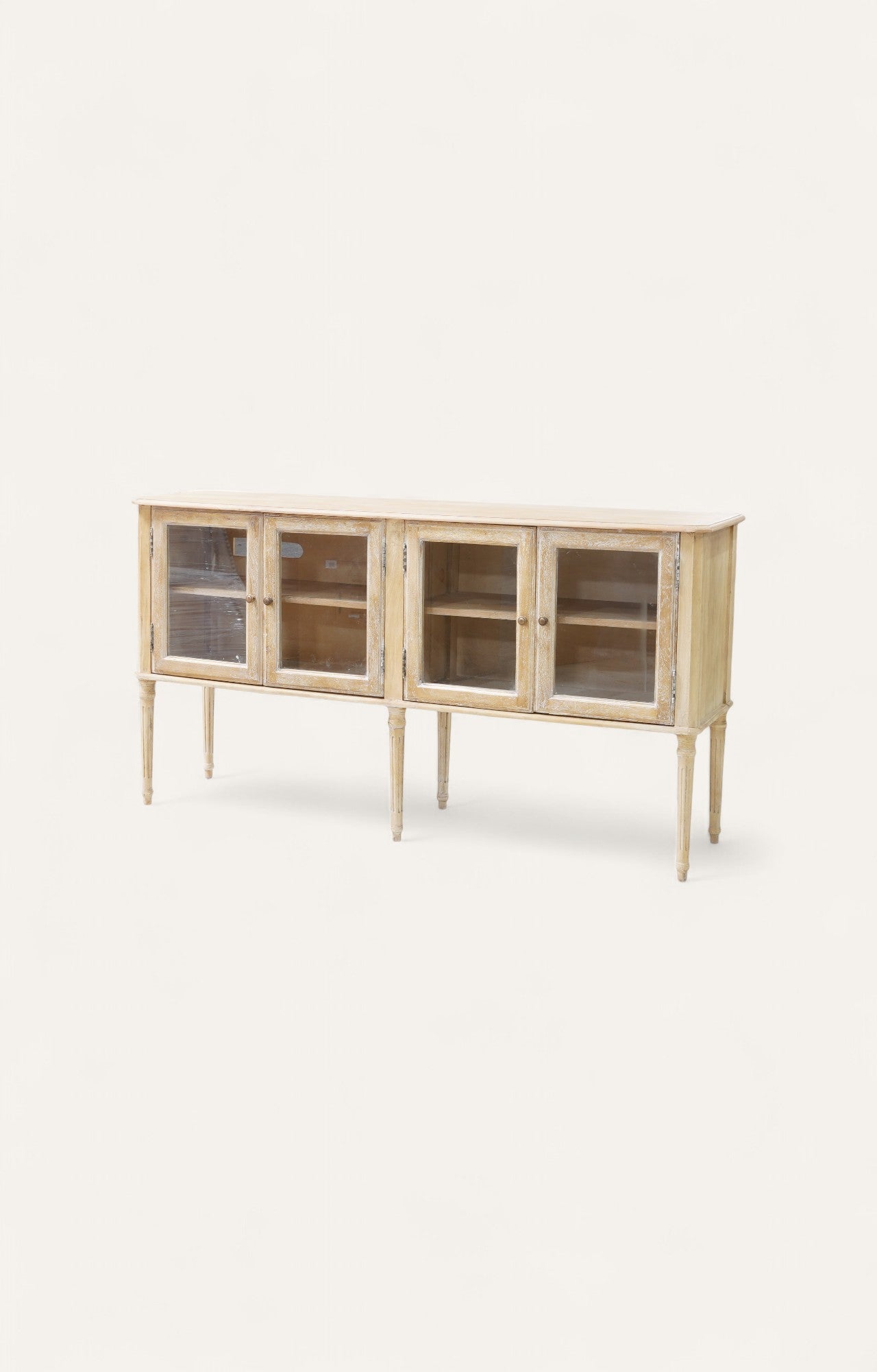 Wooden Tv unit with 2 Glass