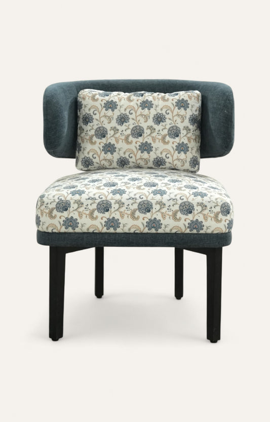 Contemporary Slipper Arm Chair with Bolster Cushion