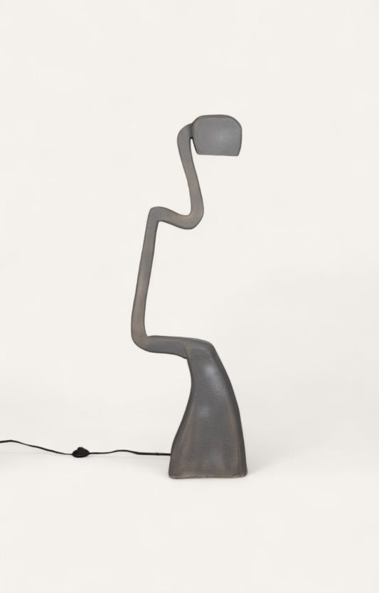 Sculptural Patina Mushroom Floor Lamp
