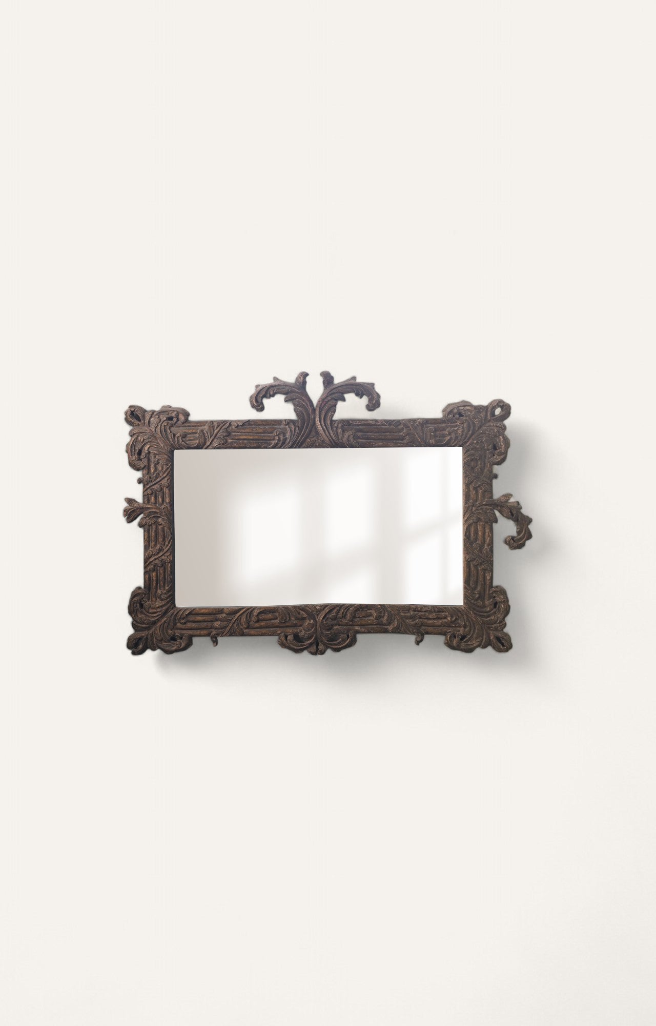 Ethereal grace carved mirror