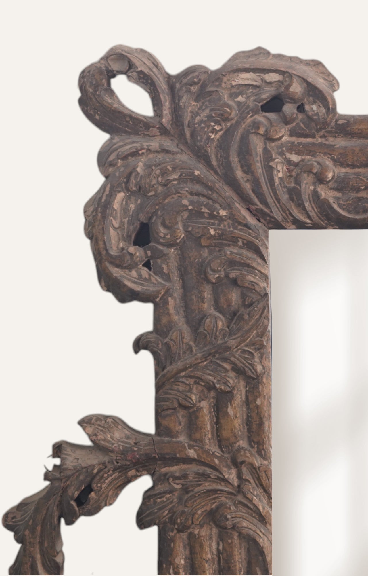 Ethereal grace carved mirror