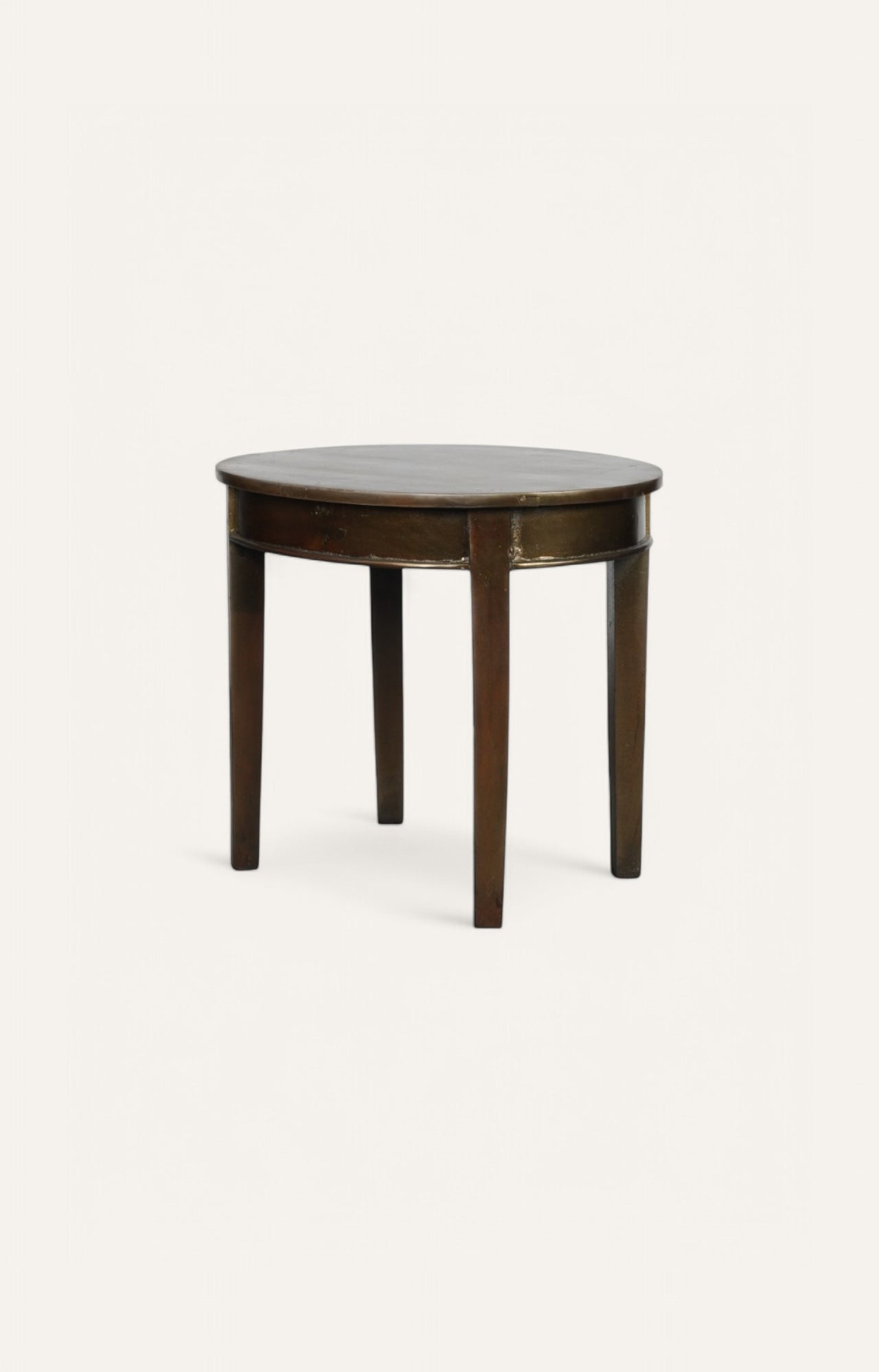 Round  Wood Side Table