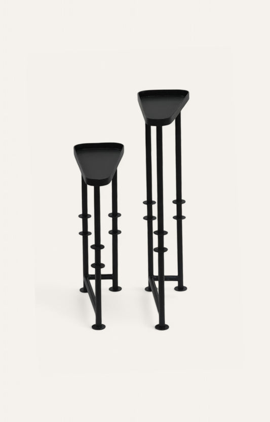 Sculptural Metal Side Tables