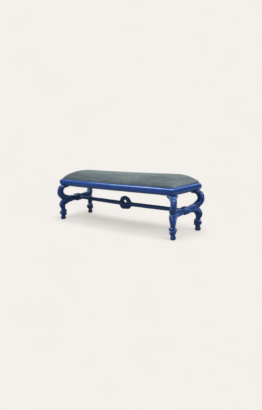 Spindle leg Upholstered Bench