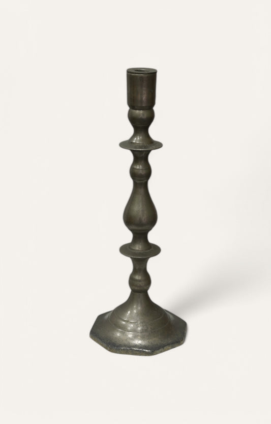 Silver Pewter Vintage Candle Stand