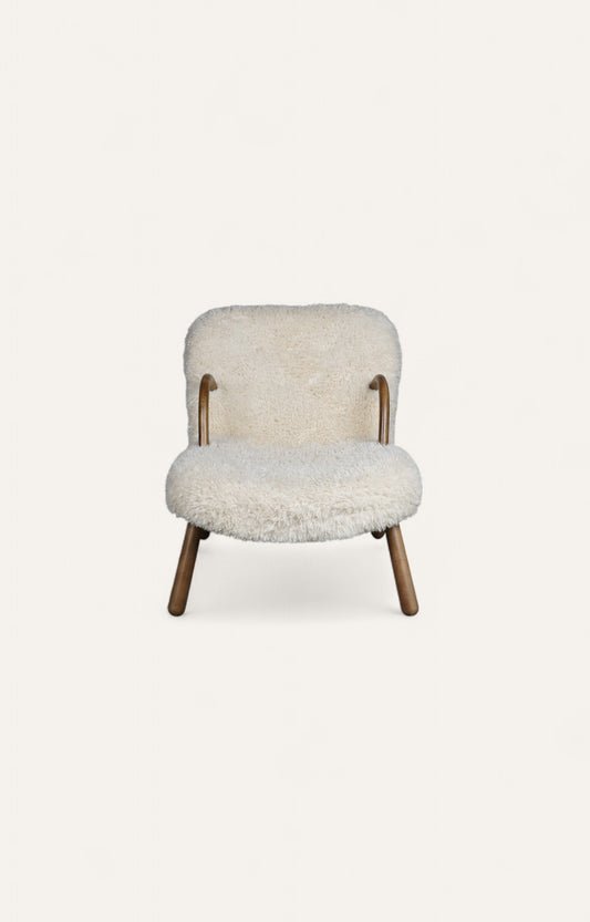 Scandi-Inspired Nordic Minimalist Bouclé Armchair