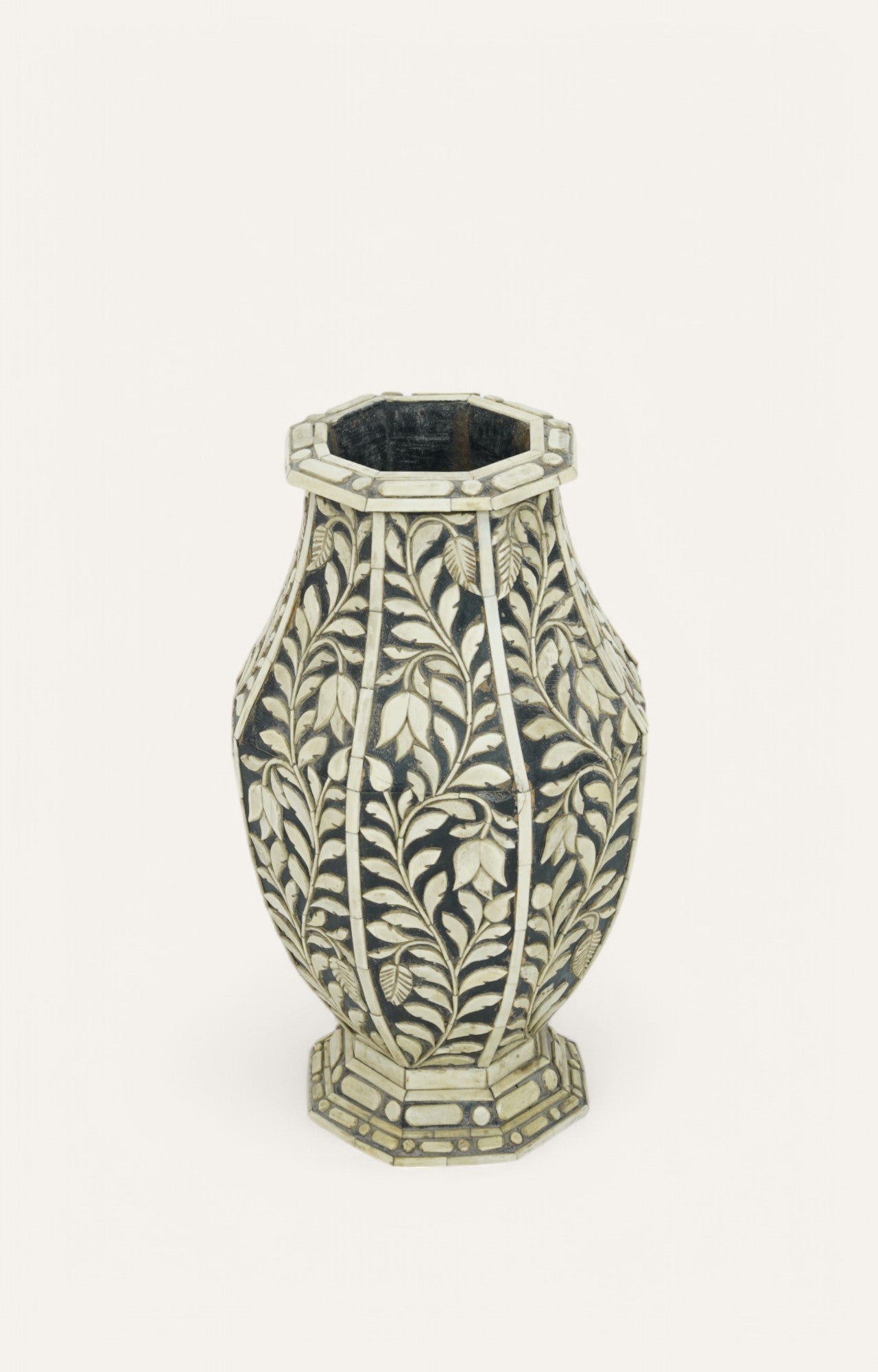 Bone Inlay Floral Vase