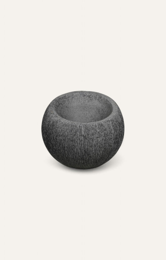 Ribbed Sphere Planter Big