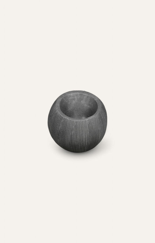 Ribbed Sphere Planter Small