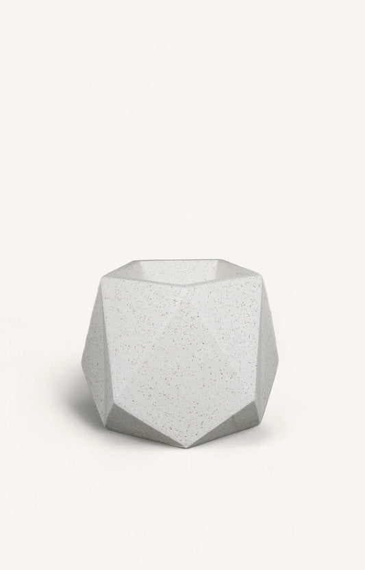 Geometric White Planter Small