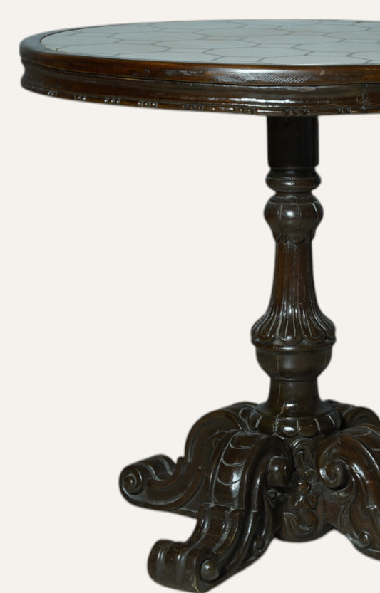 French Hand Carved Occasional Table