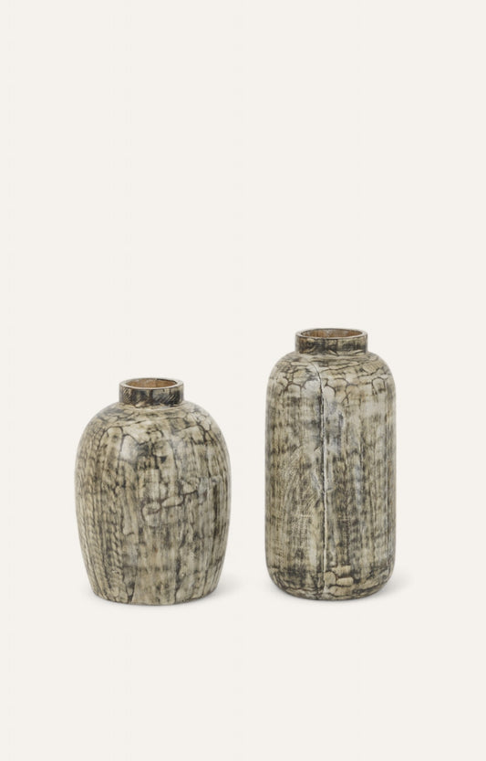 Vintage Finish Wooden Decorative vase