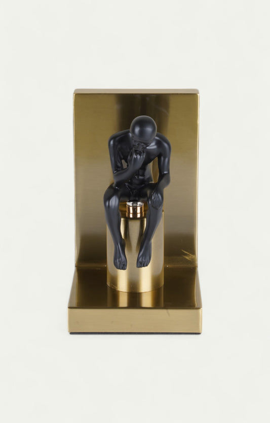 Enigmatic Black & Gold Bookend