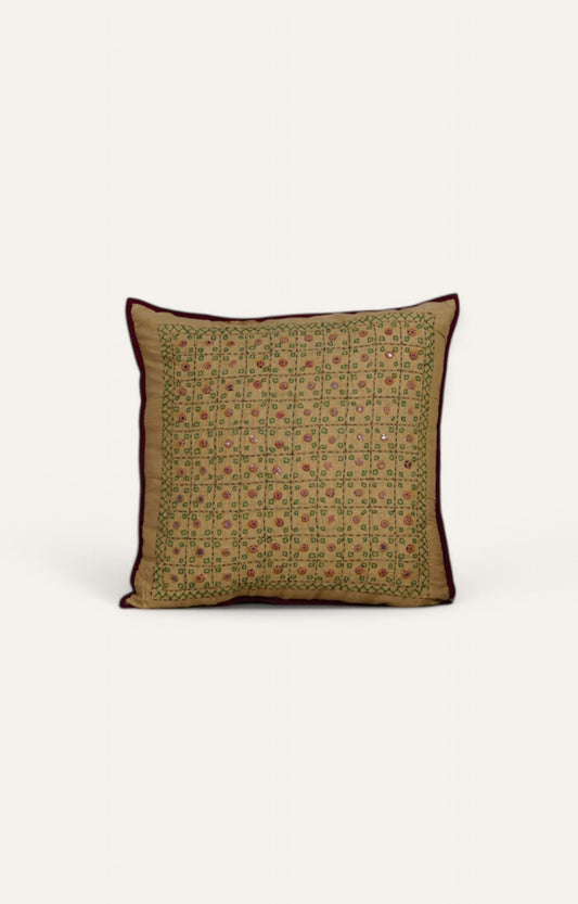 Indian minimal Embroidered Cushion