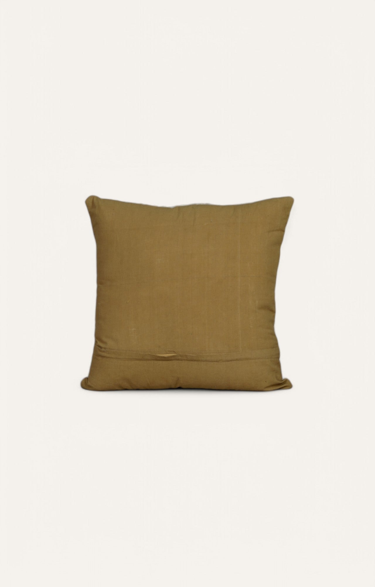 Hand-Embroidered Floral Cushion