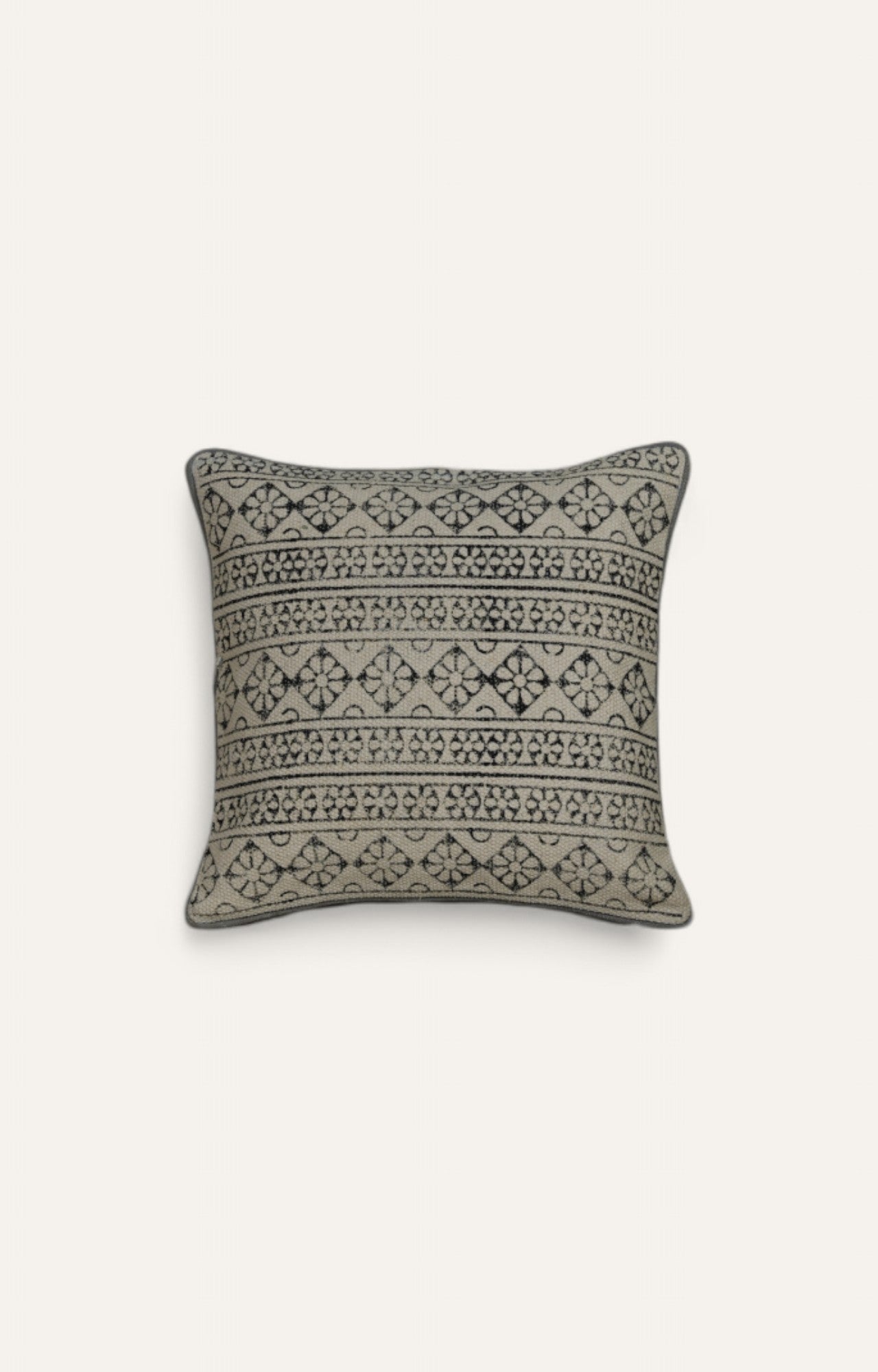 Indian Black ad White Printed Cushion