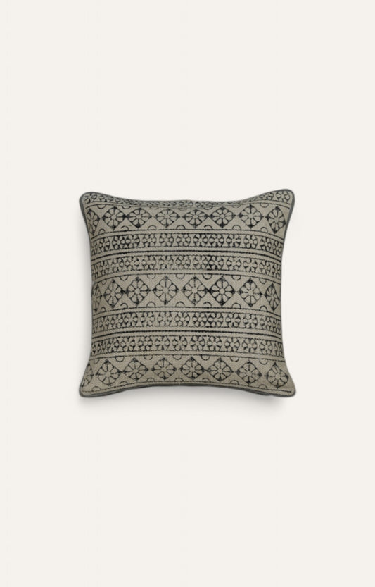Indian Black ad White Printed Cushion