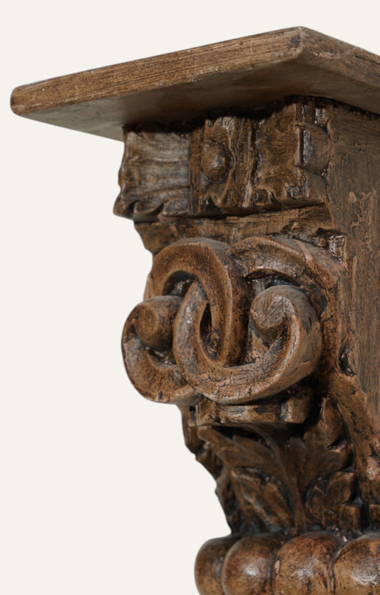 Vintage Wooden Corbel Decorative Hand Carved Wall Bracket