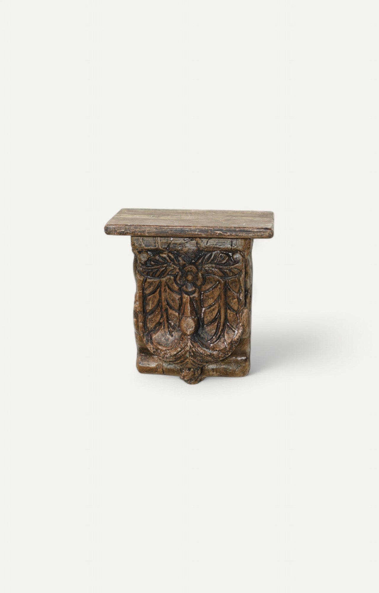 Vintage Wooden Floral Hand Carved  Wall Brackets