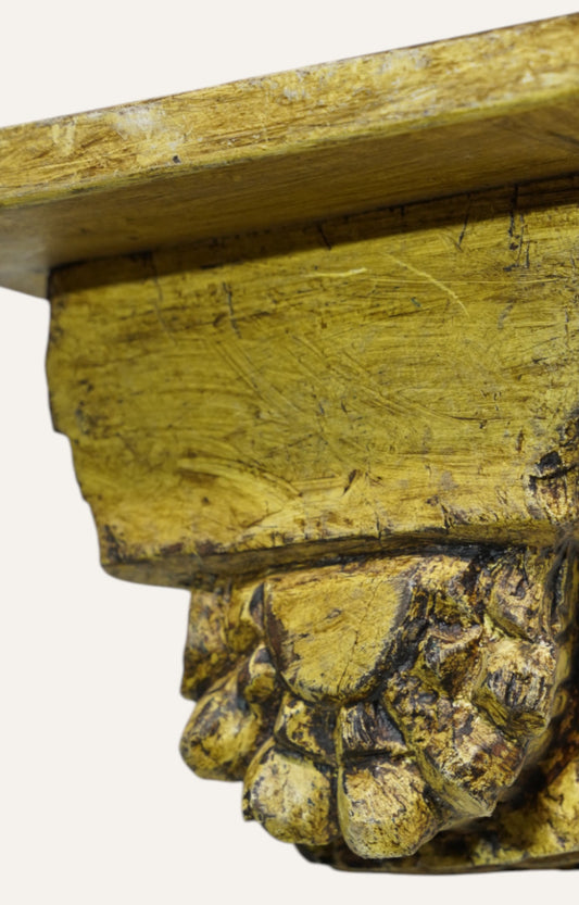 Vintage Wooden Corbels Floral Carved Wall Bracket