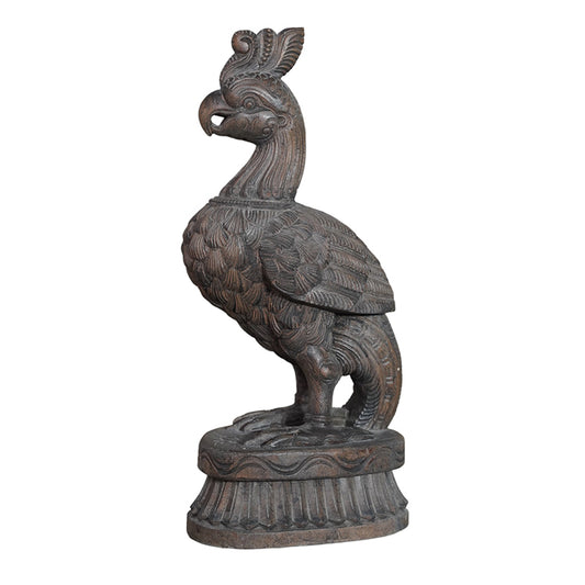 Vintage Carved Wooden Peacock