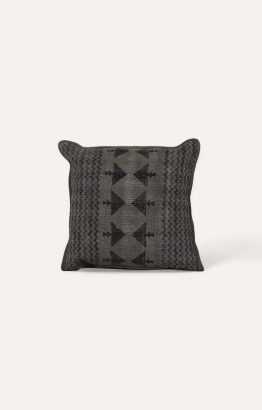 Monochromatic Black Printed Cushion