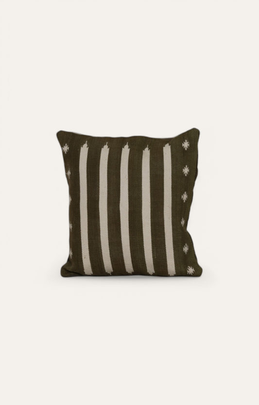 Vertical Stripes Handwoven Cushion