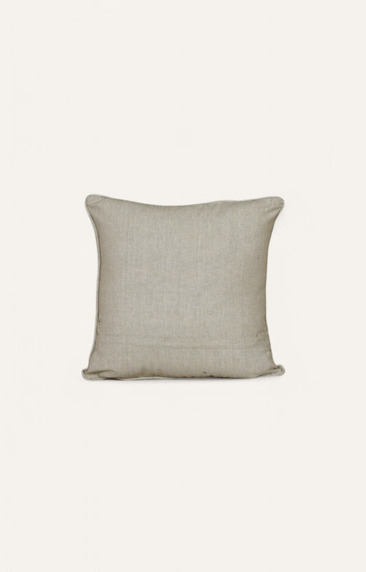 Monochromatic Beige Printed Cushion