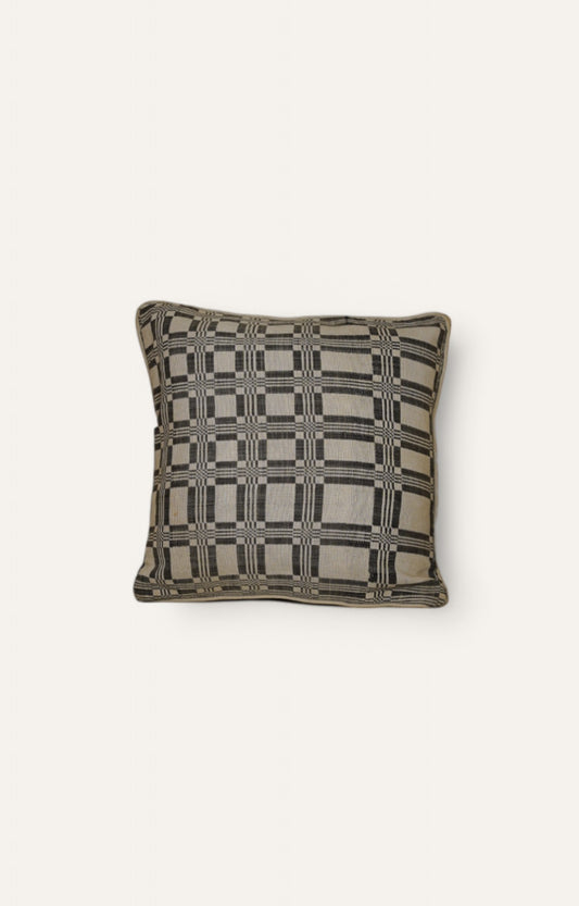 Black and White Geometric Patterned Printed Cushion