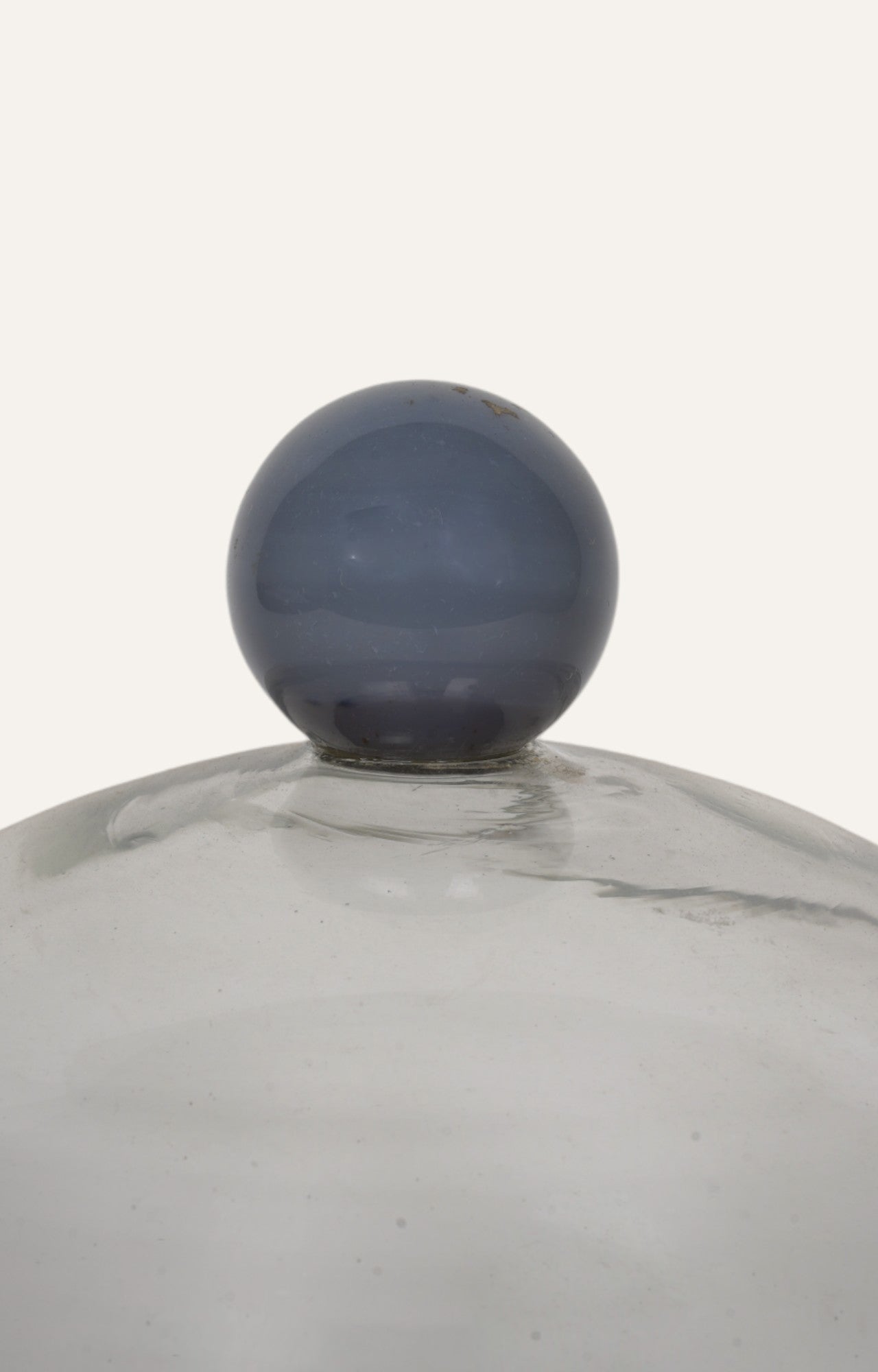 Cake Cloche with Blue Chalcedony Finial