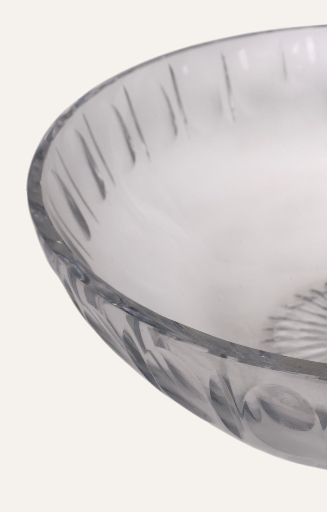 Modern Etched Glass Fruit Bowl