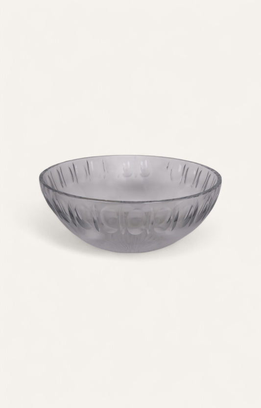 Modern Etched Glass Fruit Bowl