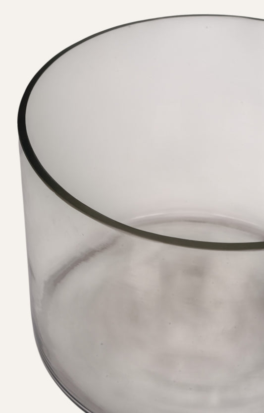 Minimalist Handblown Glass Cylinder Candle Stand
