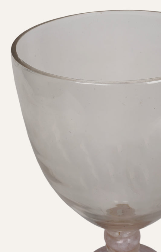 Footed Globe Vase with Pink Quartz Base