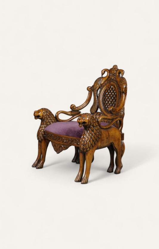 Lion-Arm Teak Chair