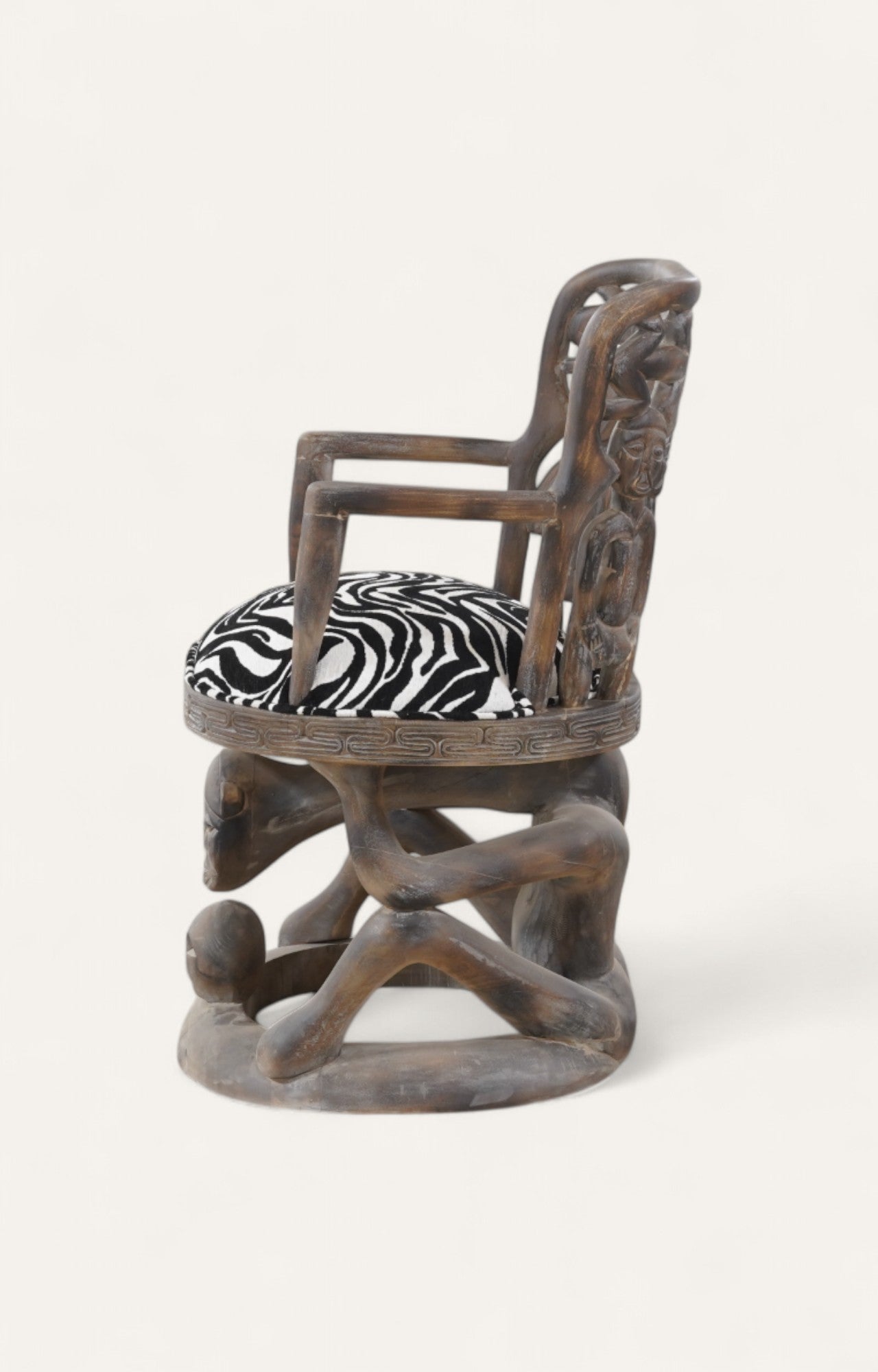 Vintage African Sculptural Armchair