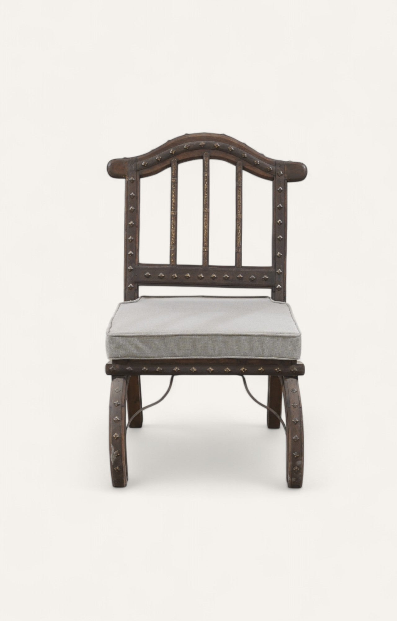 Industrial Accent Chair in Acacia & Metal