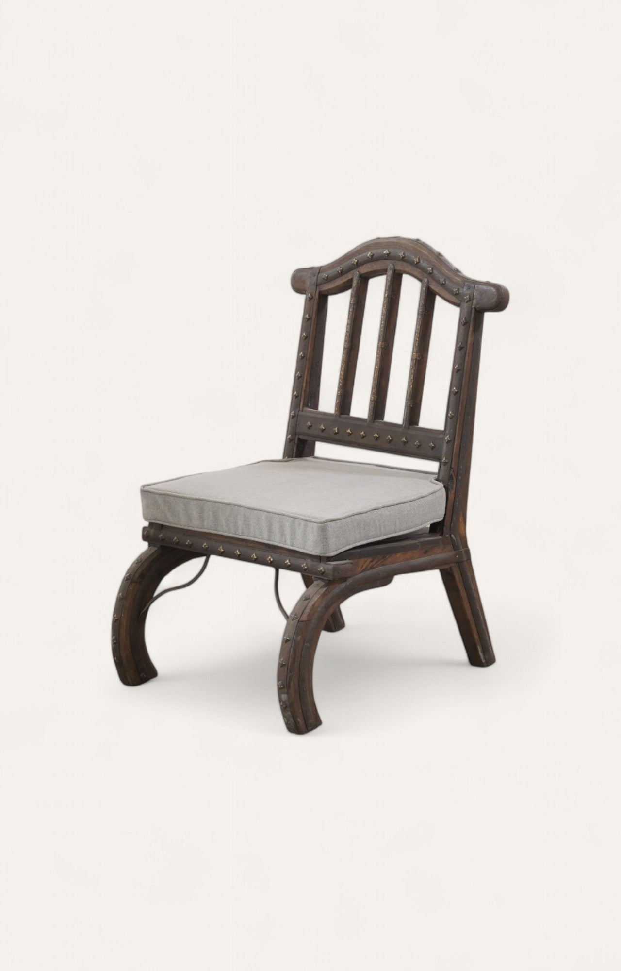 Industrial Accent Chair in Acacia & Metal