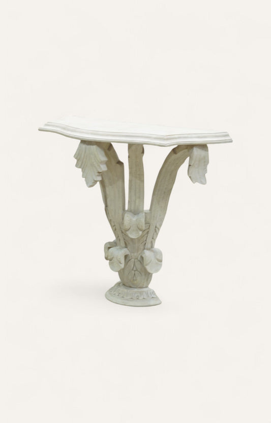 Classical Tulip Carved Wooden Console Table