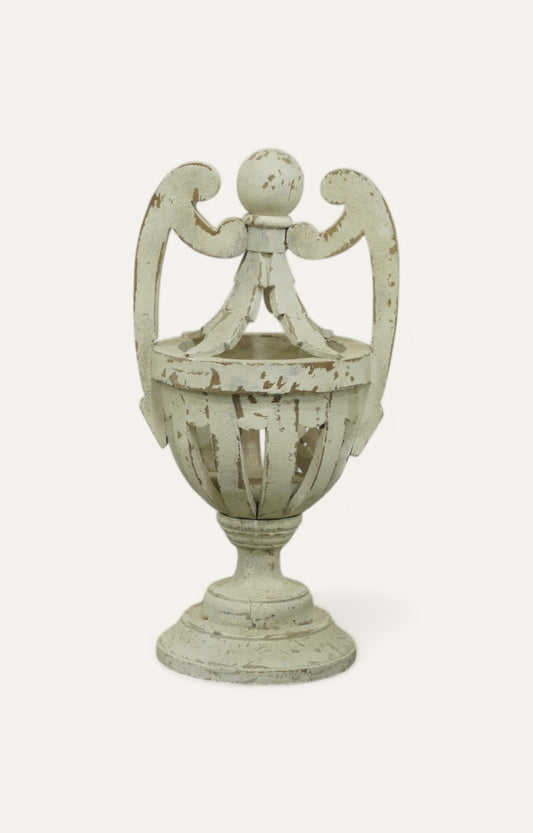 Distressed Off-White Wooden Decor